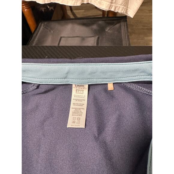 UNRL Performance Golf Polo Navy Blue Size 3XL Chest Logo - Picture 3 of 8